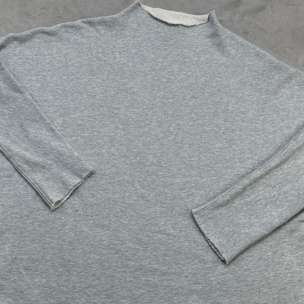 Frank & Eileen Effie Sweatshirt Women L Tee Lab Funnel Neck Raw Hem Quiet Luxury
